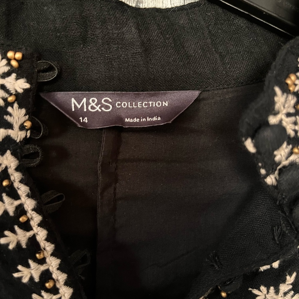 Marks & Spencer Women's Cotton A-Line Knee-Length Casual Dress SZ USA 10 EUR 42 - Picture 9 of 15